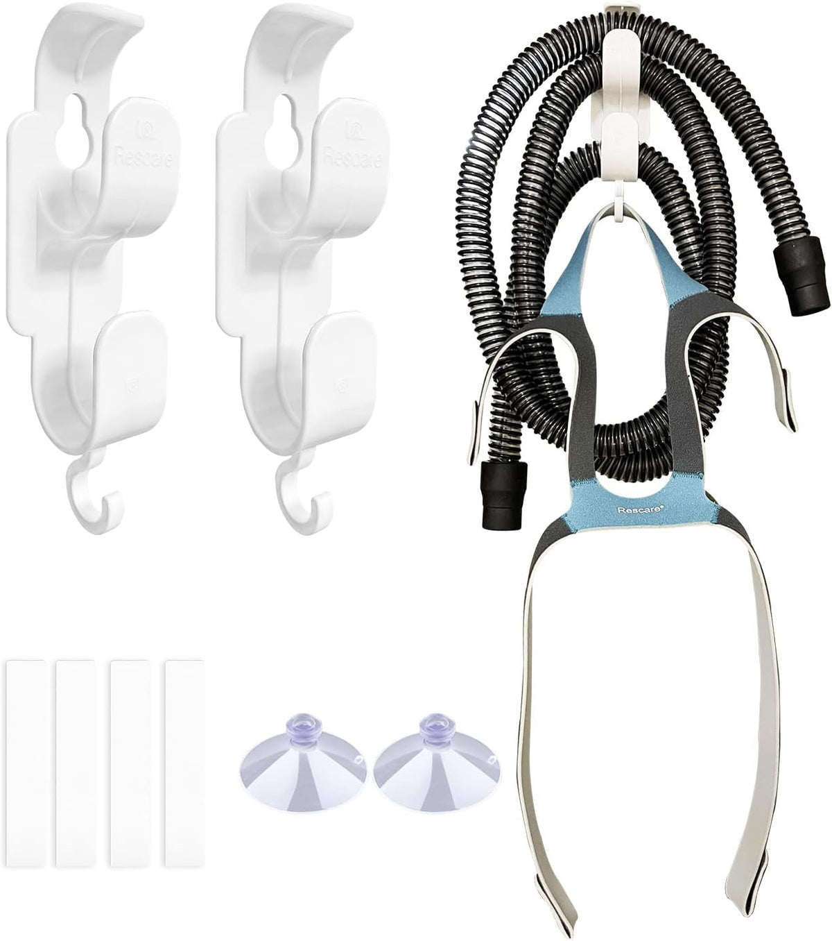 CPAP Hose Hanger Tubing Organizer and Headband Hook Combined Hose Management System with Anti-Skid Function for Preventing Tube Leakage Tangle Free