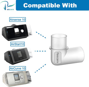 Tubing Elbow (37394) 3 Pack Replacements Compatible with AirSense10 & AirCurve10 and 2 Packs Headgear Strap Covers Universal and Reusable