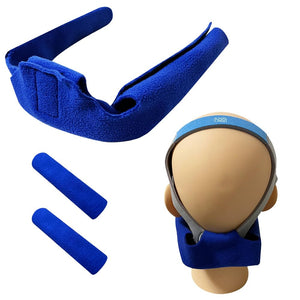 CPAP Neck Pad & 2Pack CPAP Strap Covers Compatible with Airfit F20 Headgear, Prevent Strap Marks, Adjustable and Ultra-Soft Strap Covers, Comfort Fit