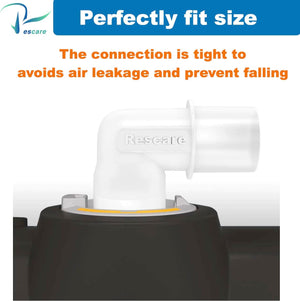 Tubing Elbow (37394) 3 Pack Replacements Compatible with AirSense10 & AirCurve10 and 2 Packs Headgear Strap Covers Universal and Reusable