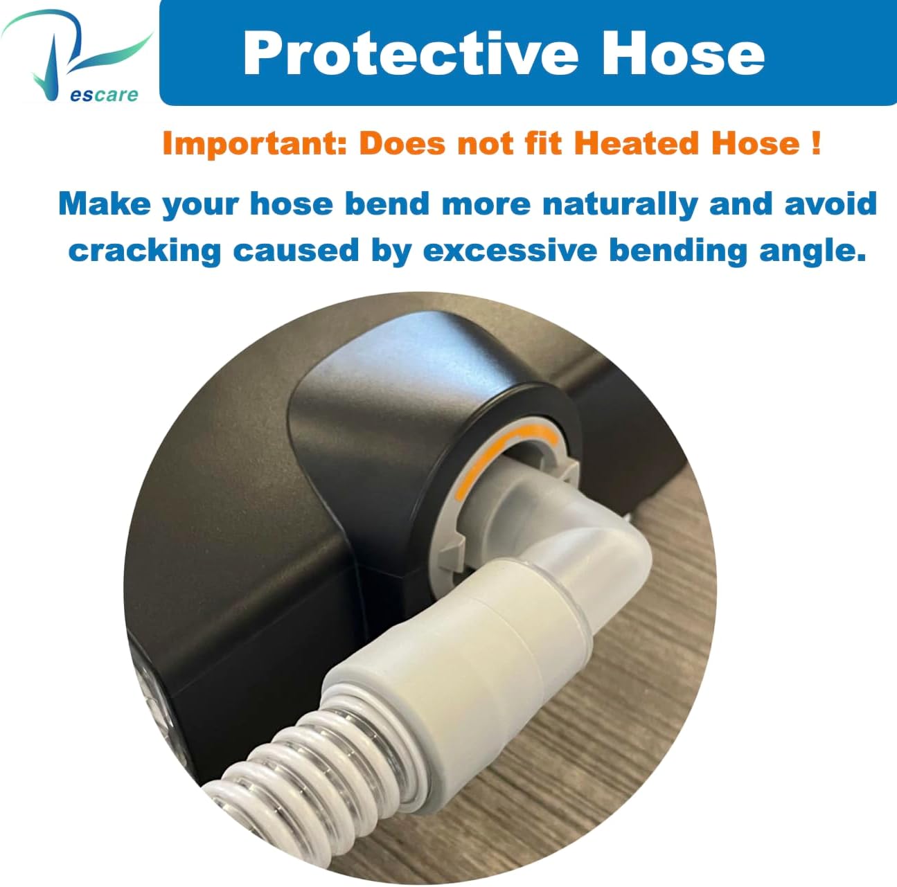 Tubing Elbow (37394) 3 Pack Replacements Compatible with AirSense10 & AirCurve10 and 2 Packs Headgear Strap Covers Universal and Reusable