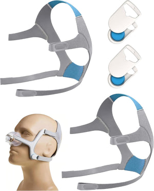 Headgear Replacement 2Packs Compatible with AirFit N20 Mask, 2Packs Elasticity Premium Nylon Soft Headgears+2Pairs Features Magnetic Clips (Small)