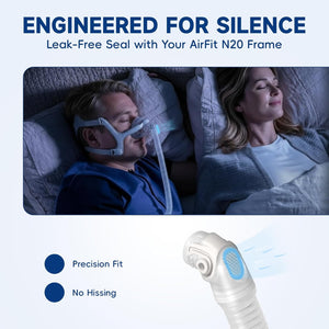 Replacement Short Tube Compatible with Airfit N20 & Airtouch N20 Cpap Mask, Avoid Leakage and Reduce Noise, Cpap Supplies and Accessories(2 Pack)
