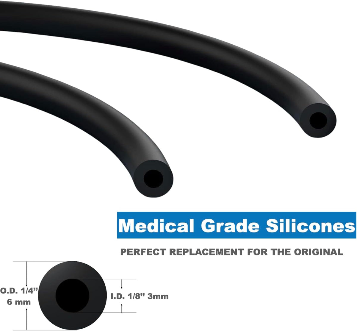 Superior Soft Silicone Hose - 5 ft Fits SC1200, Compatible with Air-Sense 10 & Air-Curve 10 Humidifier