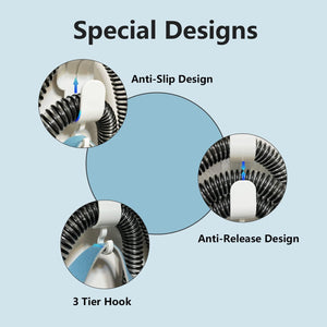 CPAP Hose Hanger Tubing Organizer and Headband Hook Combined Hose Management System with Anti-Skid Function for Preventing Tube Leakage Tangle Free