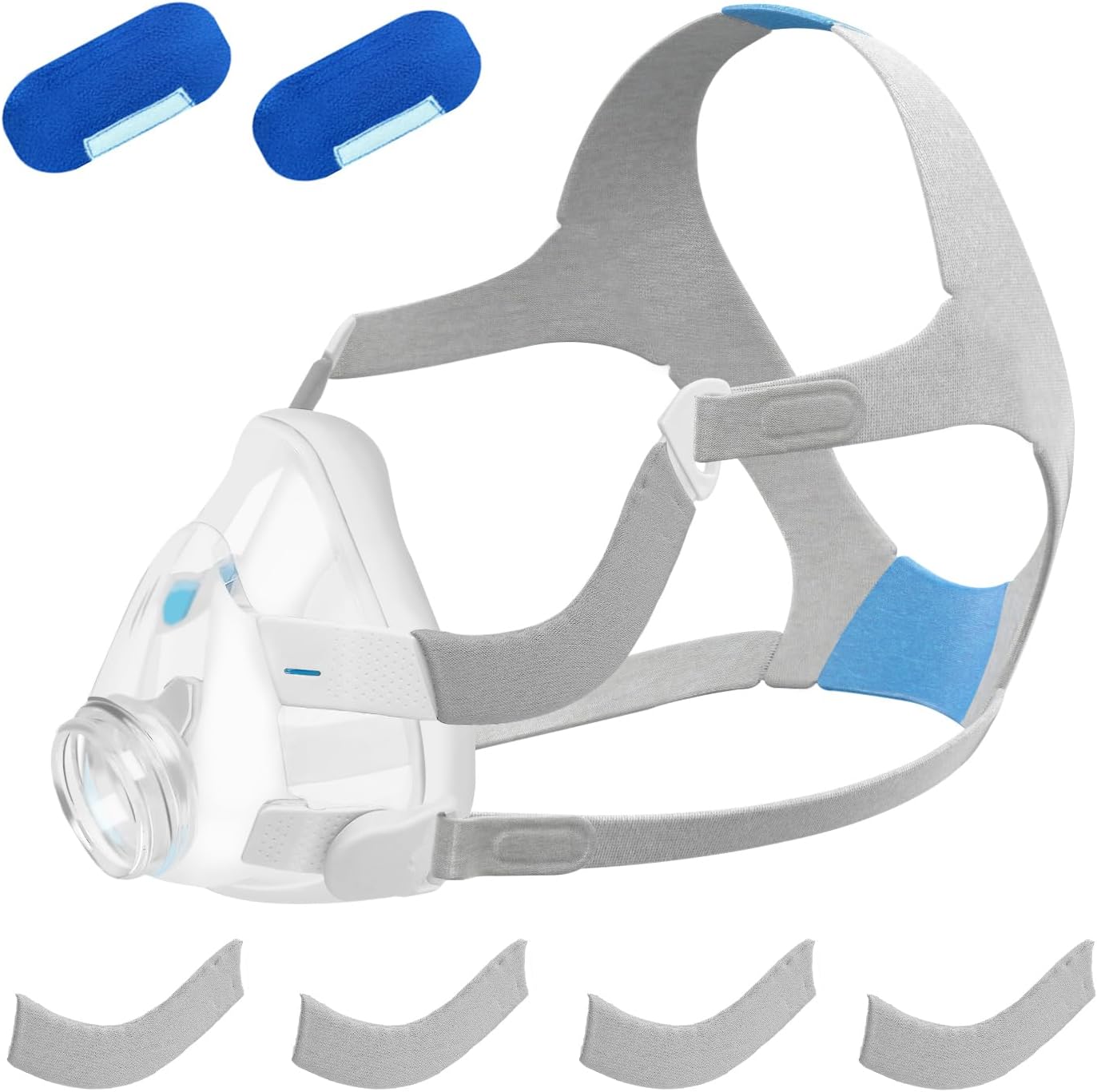 AirFit F20 Replacement Mask with Headgear Set 11PCS- Includes Small Cushion, Headgear, Frame & 2 Clips,4 Frame Covers and 2 Strap Covers, F20 Full Face Masks System