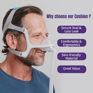 Airfit N20 Replacement Cushion Medium - 3Packs Air Fit Nasal Nose Mask Accessories Supplies Compatible with Original N20 Frame, Optimized Comfort & Secure Seal